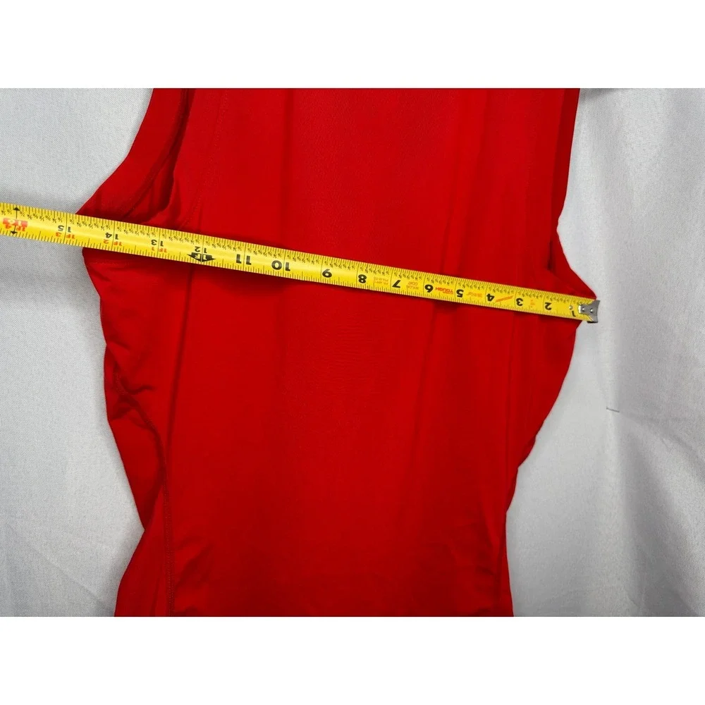 Nike Pro Dri-FIT Sleeveless V-Neck Training Shirt Red youth Large Athletic Top